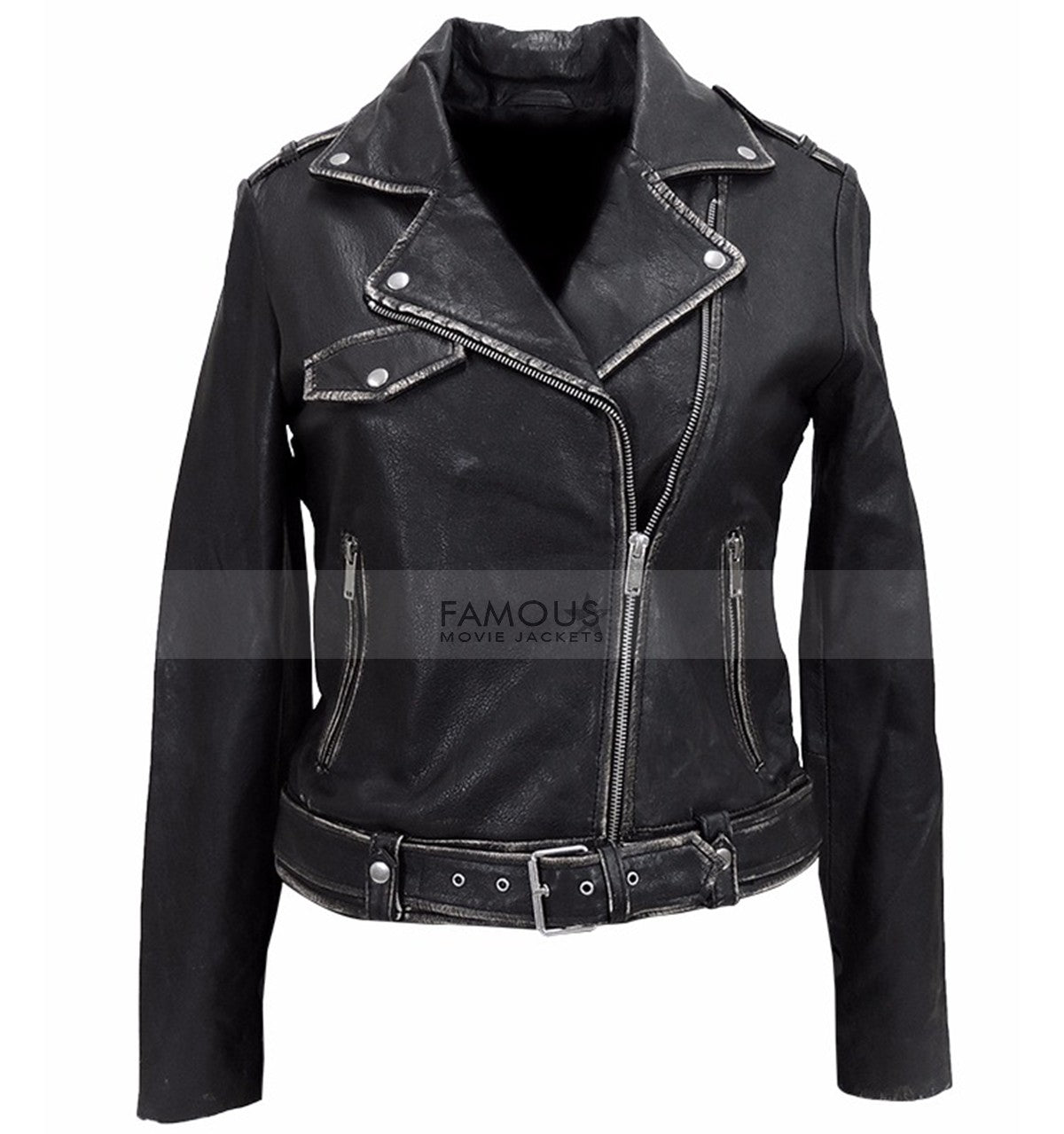 Ladies designer hot sale leather jacket