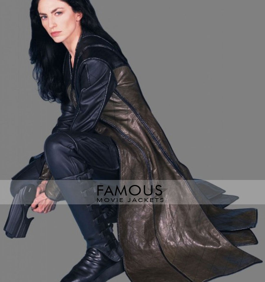 Farscape Officer Aeryn Sun Claudia Black Leather Coat Costume