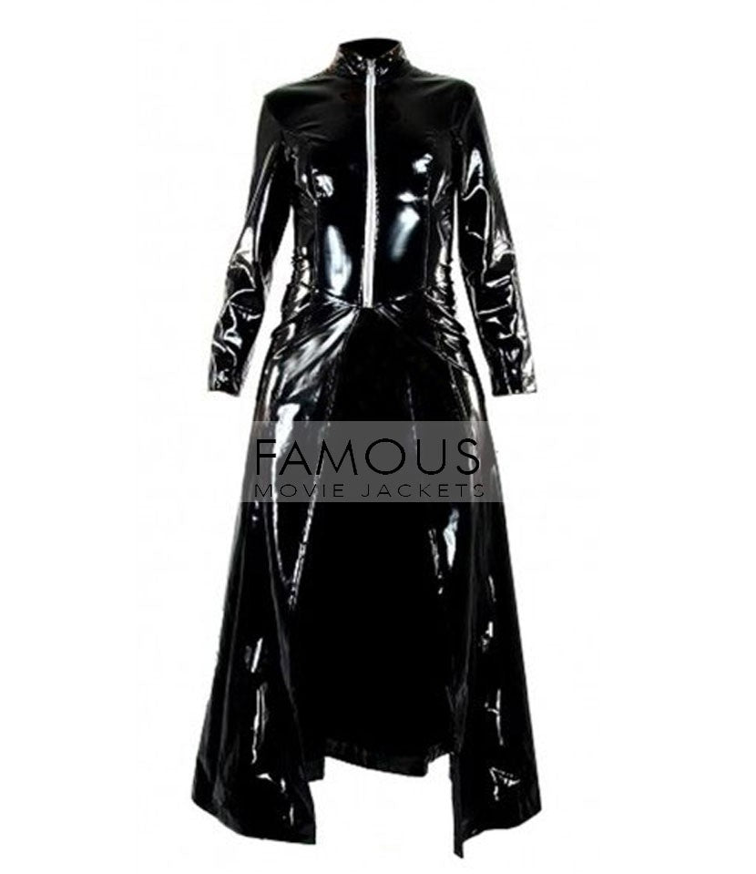 Matrix Reloaded Trinity Leather Coat