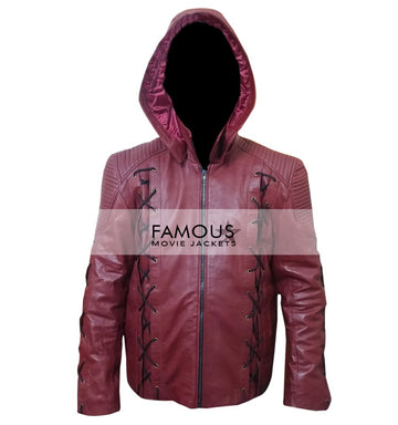 Arrow Season 3 Colton Haynes (Roy Harper) Red Leather Costume