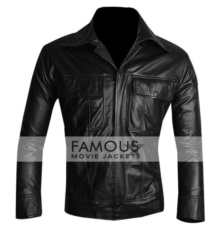 Elvis Presley The King Of Rock Black Leather Jacket