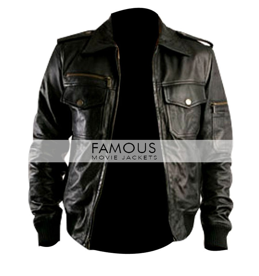 Justin Timberlake Black Vintage Motorcycle Leather Jacket