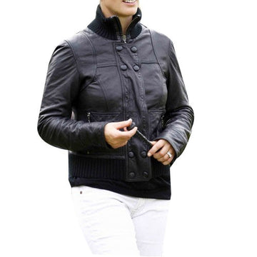 Zara Phillips Black Stylish Leather Jacket