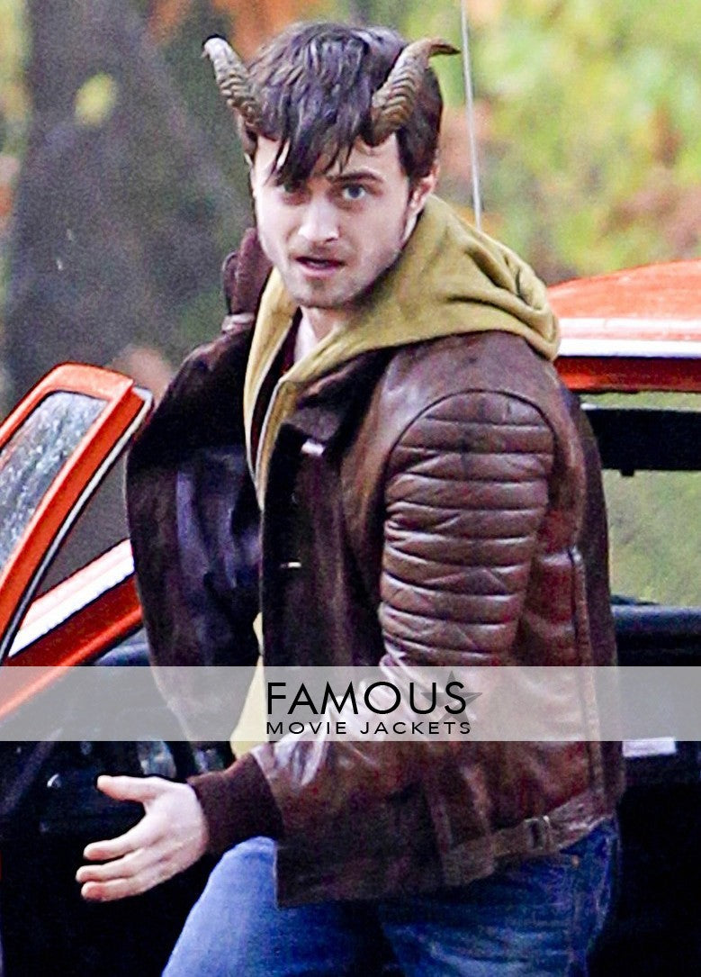 Horns Movie Daniel Radcliffe (Ig Perrish) Brown Leather Jacket