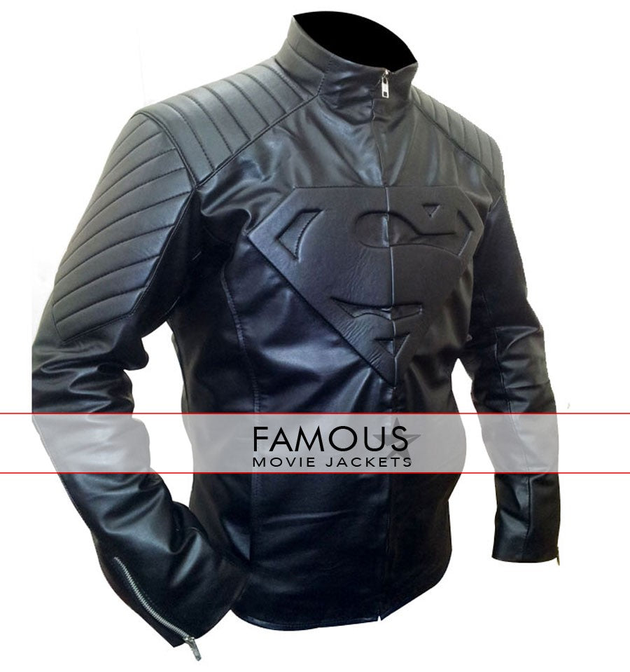 Smallville Superman Black Leather Jacket