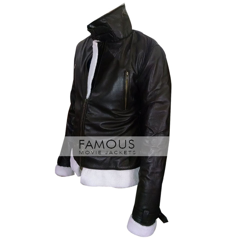 Women Lambskin Flying Aviator Brown Shearling Jacket