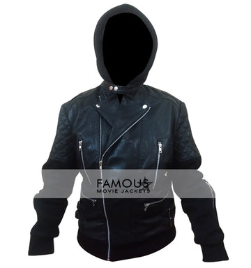 Chris Brown Black Biker Quilted Bomber Jacket