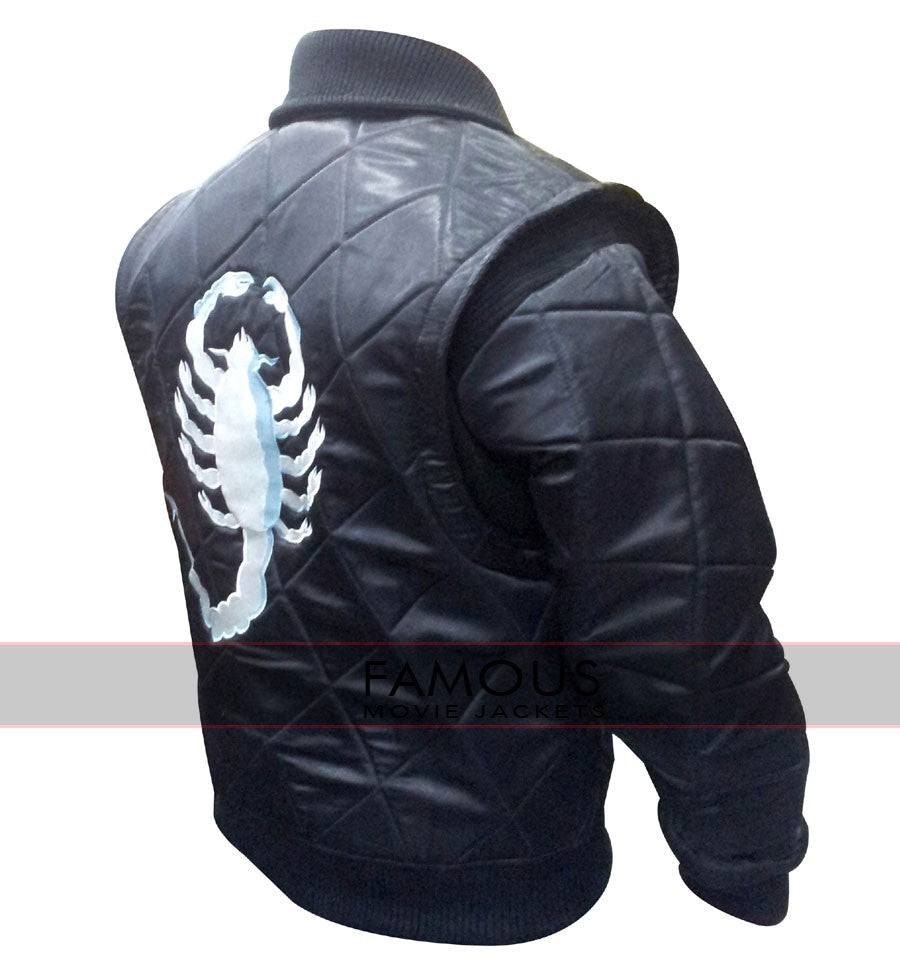 Drive Movie Ryan Gosling Xmas Trucker Cosplay Scorpion Mens Biker Satin  Jacket | eBay