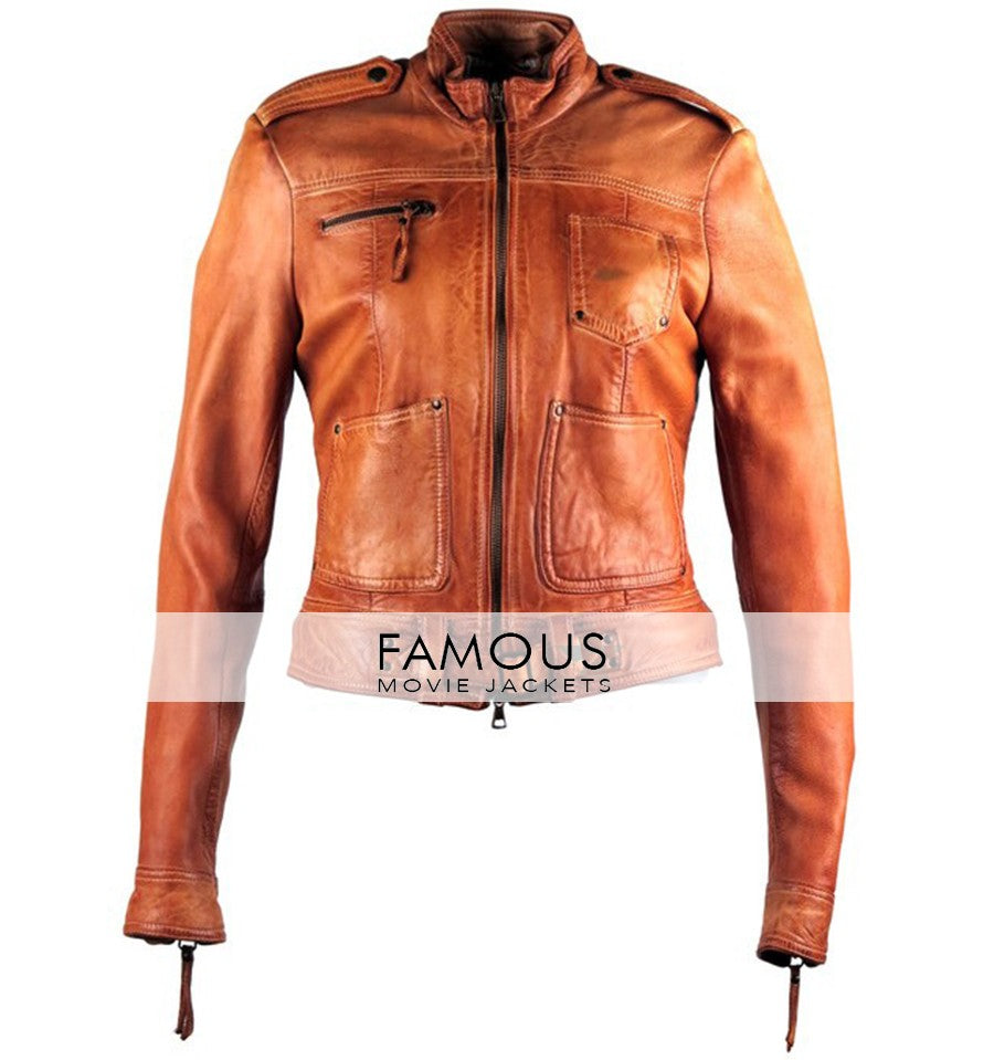 Once Upon A Time Season 4 Emma Swan Tan Leather Jacket