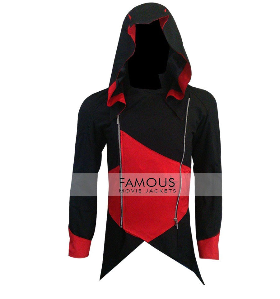 Assassin's Creed 3 Connor Kenway Black/Red Hoodie Costume