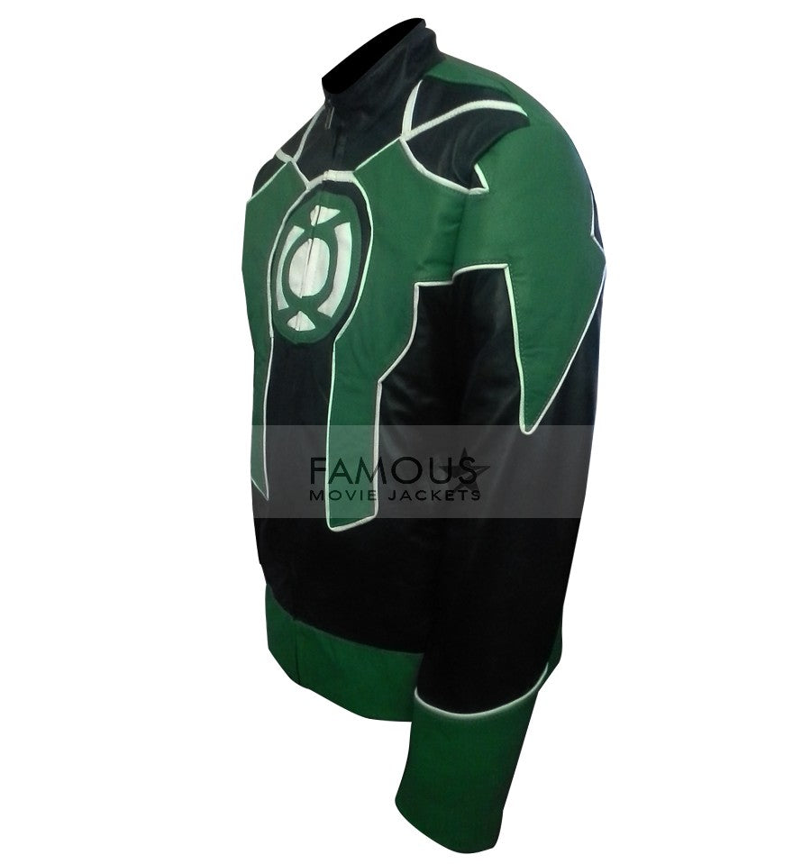 Green Lantern Cosplay Biker Leather Costume Jacket