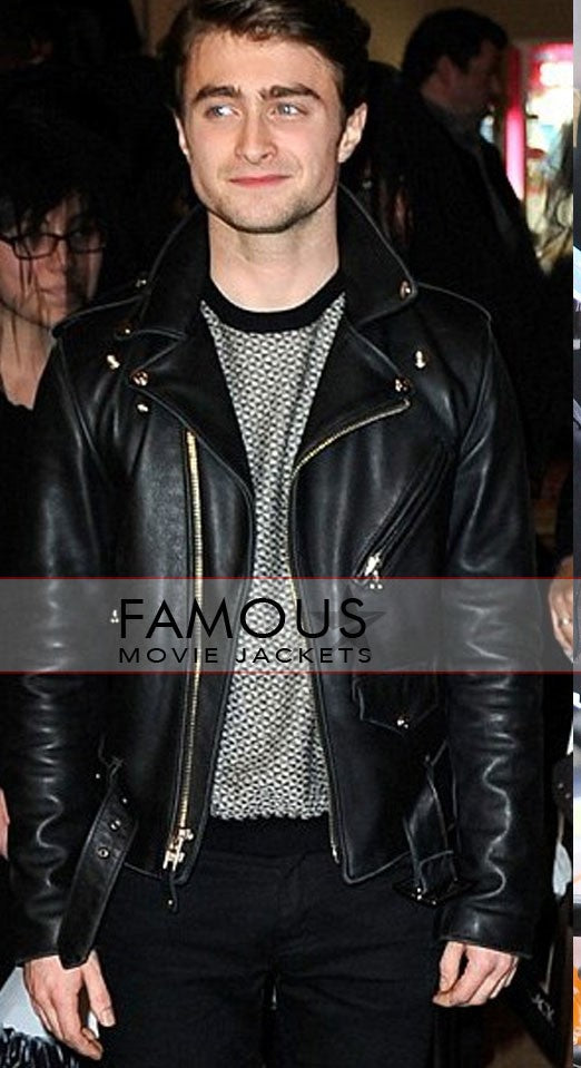 Daniel Radcliffe Black Leather Jacket