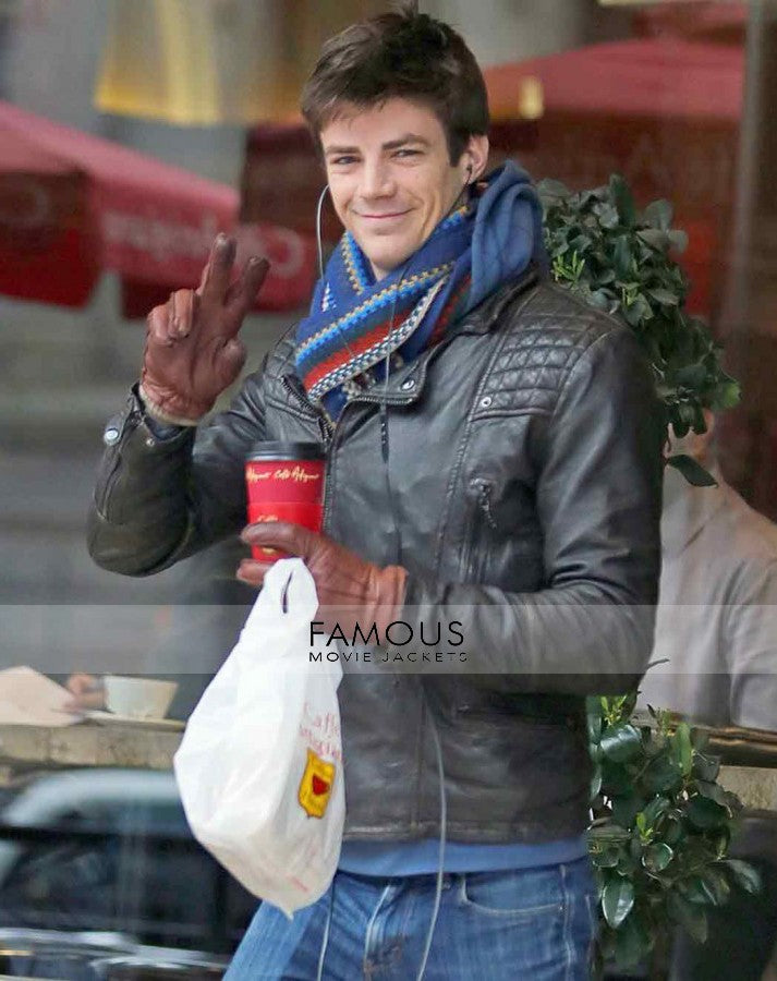 Grant Gustin Quilted Leather Jacket