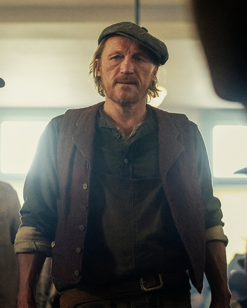 1923 TV Series Jerome Flynn Maroon Wool Vest