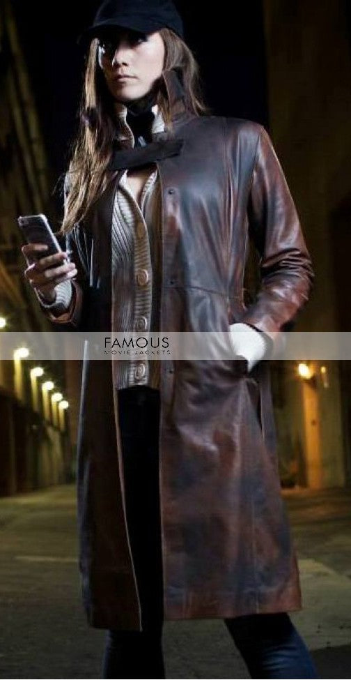 Watch Dogs Women Cosplay Leather Costume Coat