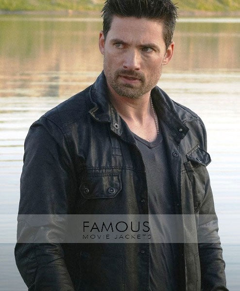 Alphas TV Series Warren Christie Black Leather Jacket