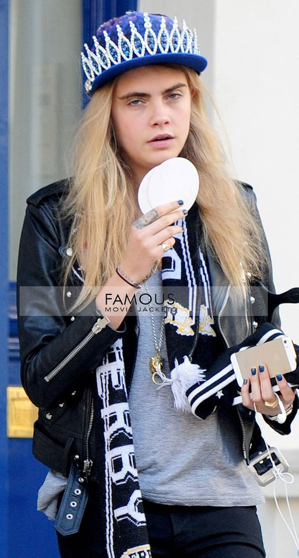 Paper Towns Cara Delevingne Biker Leather Jacket