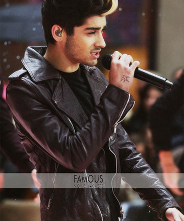 One Direction Zayn Malik Black Leather Jacket