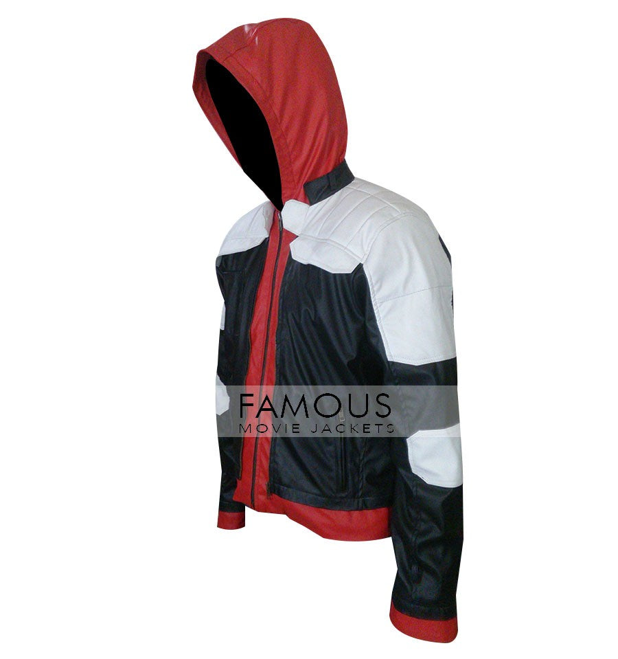 Batman Arkham Knight Gaming Cosplay Red Hooded Jacket