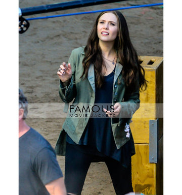 Captain America Civil War Elizabeth Olsen Green Jacket