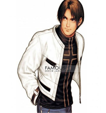 The King Of Fighter Kyo White Cosplay Leather Jacket