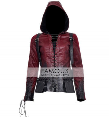 Arrow TV Series Willa Holland Thea Queen Hoodie Jacket