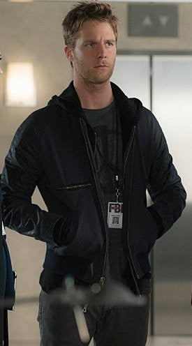 Limitless Tv Series Jake McDorman Navy Blue Bomber Jacket