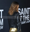 Jessica Alba Saint Laurent Black Leather Jacket