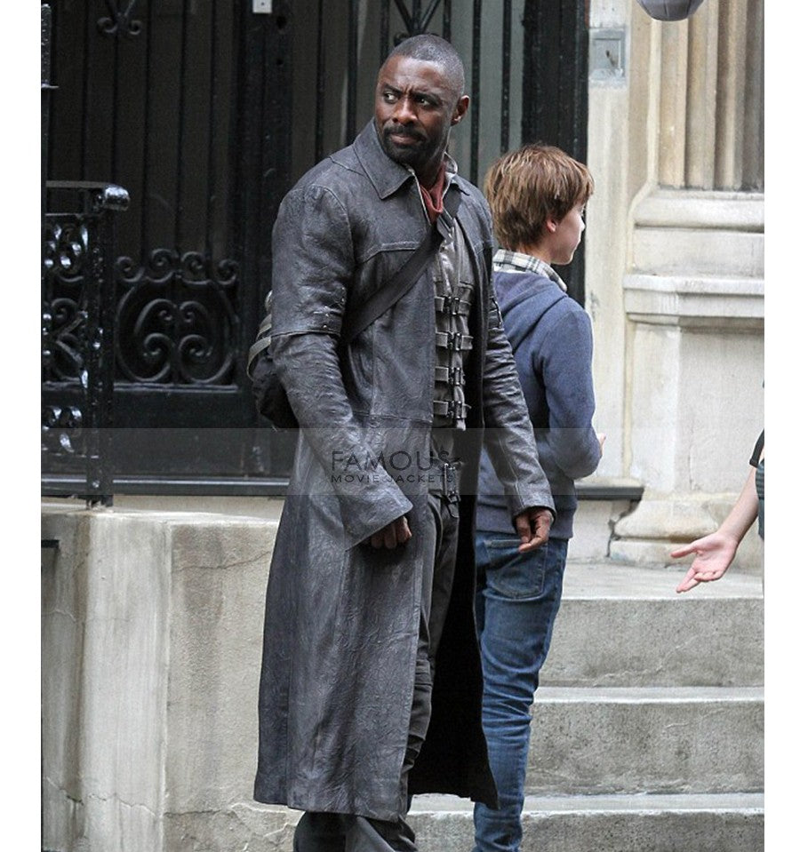 Idris Elba Dark Tower Leather Long Coat