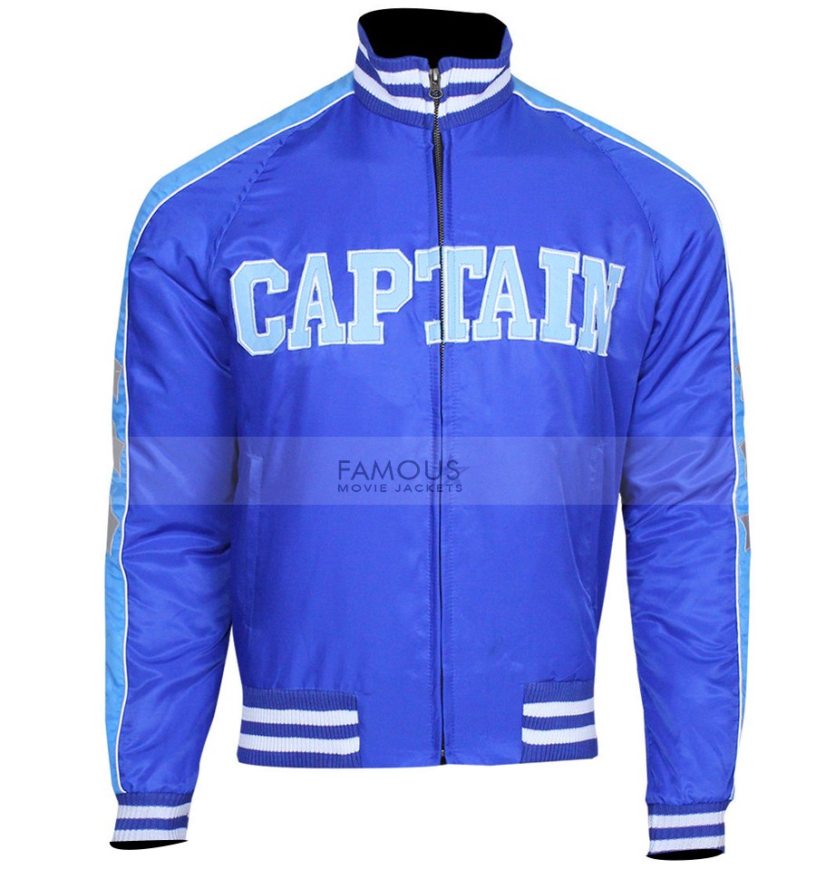 Suicide Squad Captain Boomerang Blue Satin Bomber Jacket