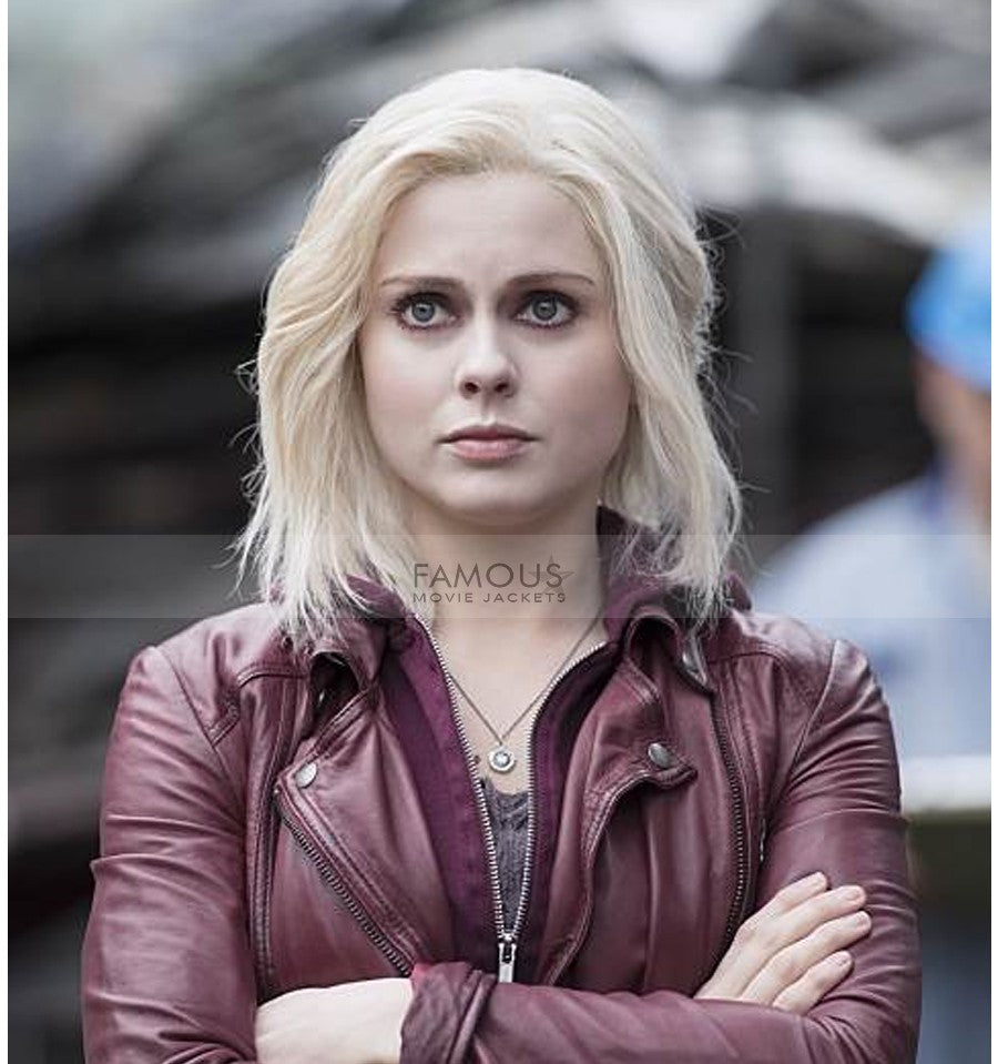 Izombie Rose Mciver Liv Moore Maroon Leather Jacket