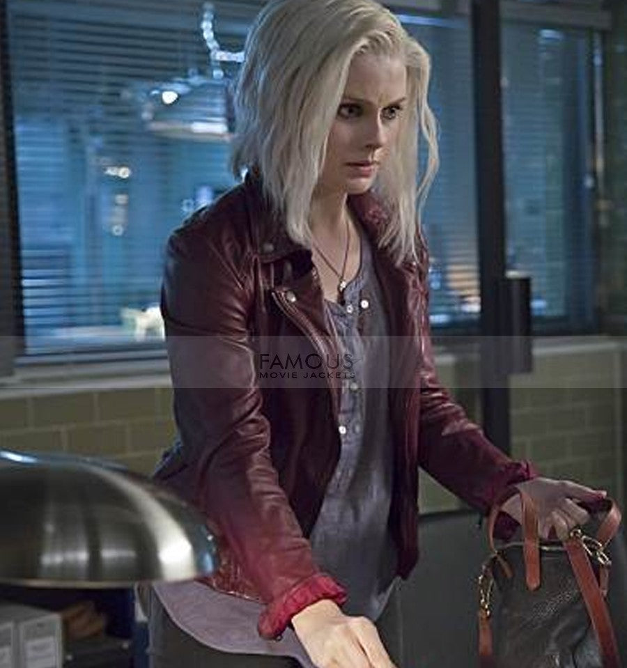 Izombie Rose Mciver Liv Moore Maroon Leather Jacket