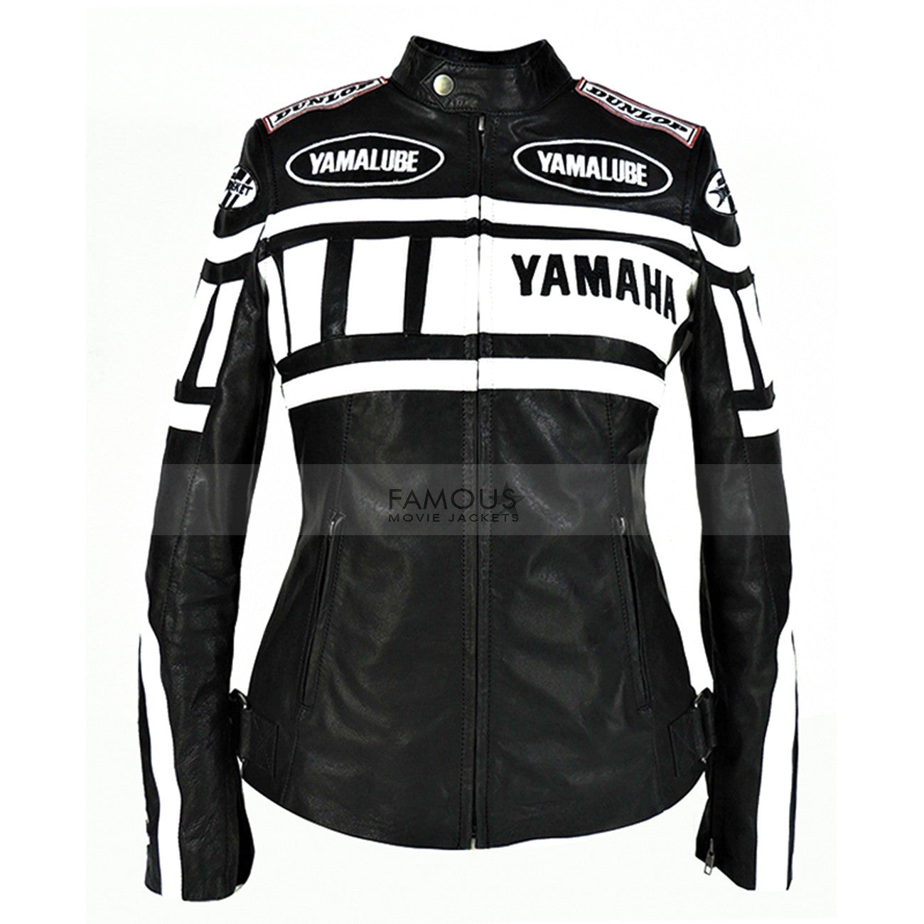 Yamaha Black Women Motorcycle Leather Jacket