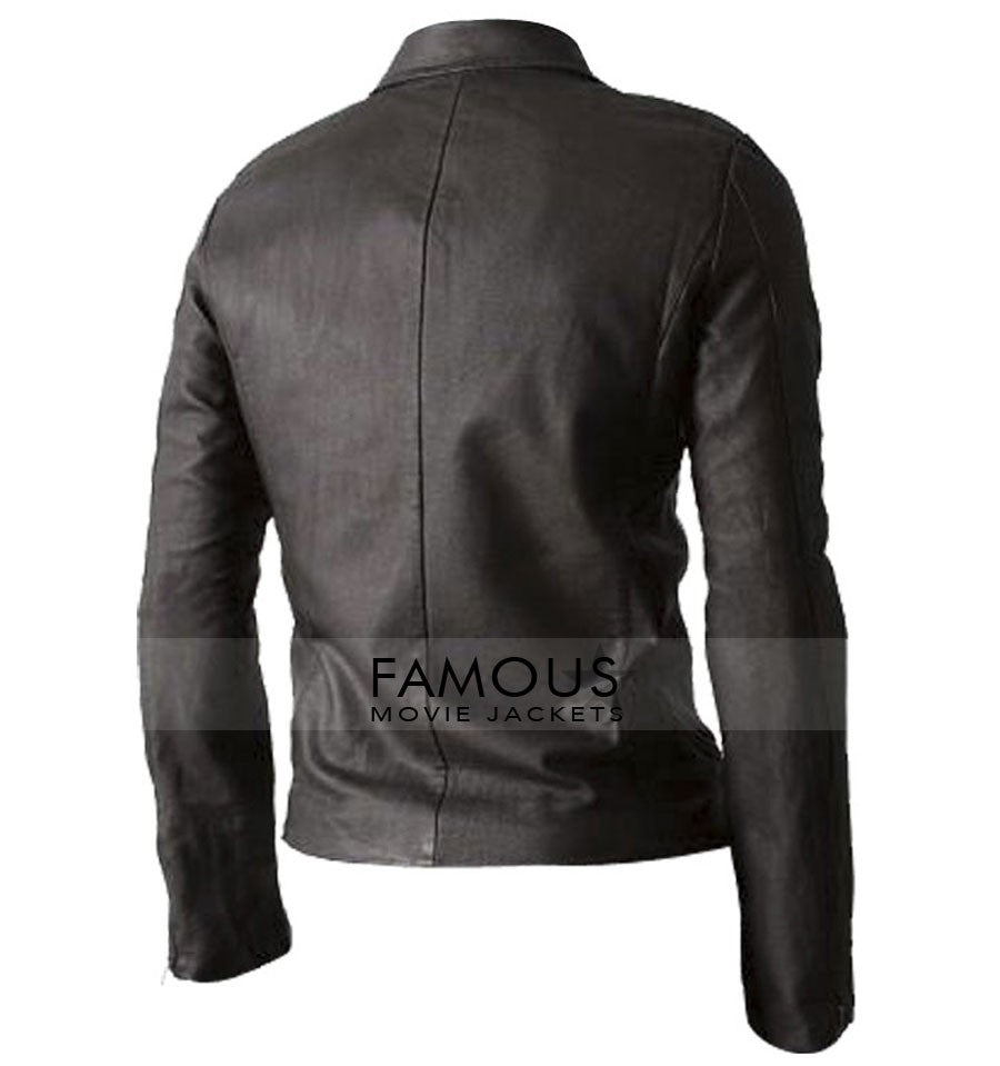 Slim Fit Multi Pocket Brown Biker Jacket