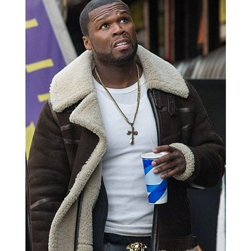 Power 50 Cent Brown Shearling Jacket