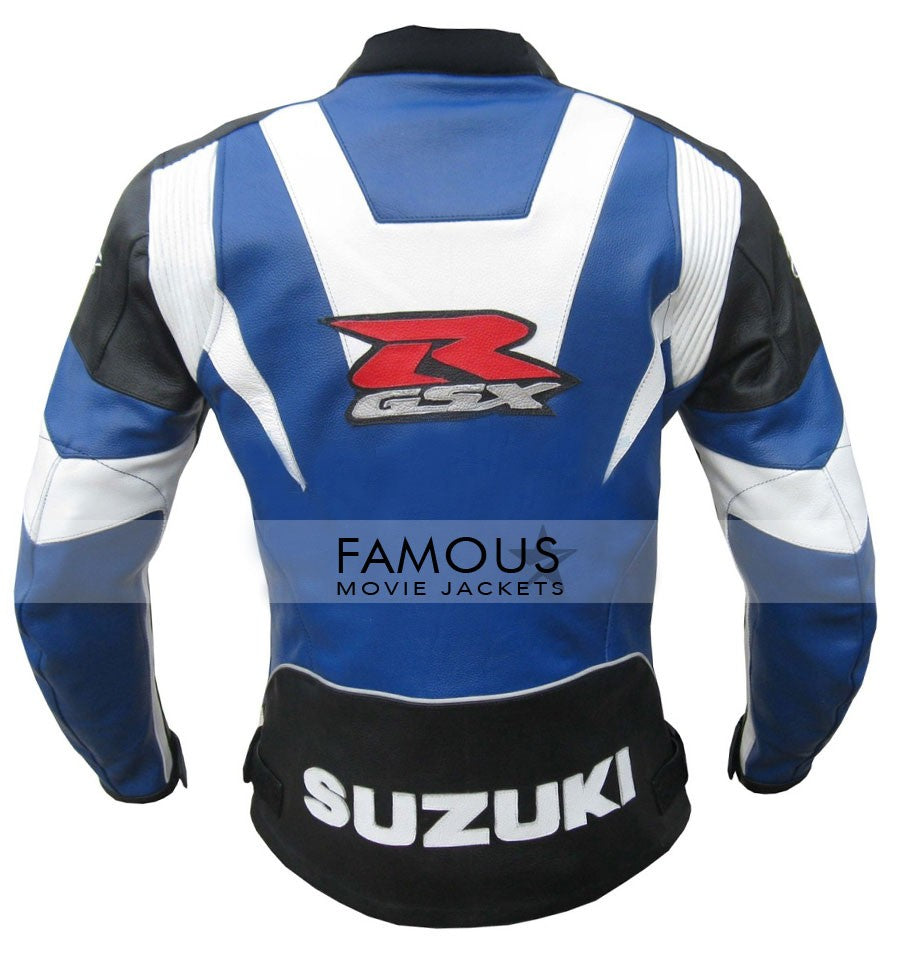 Suzuki GSX-R Blue/Black Motorcycle Racing Jacket