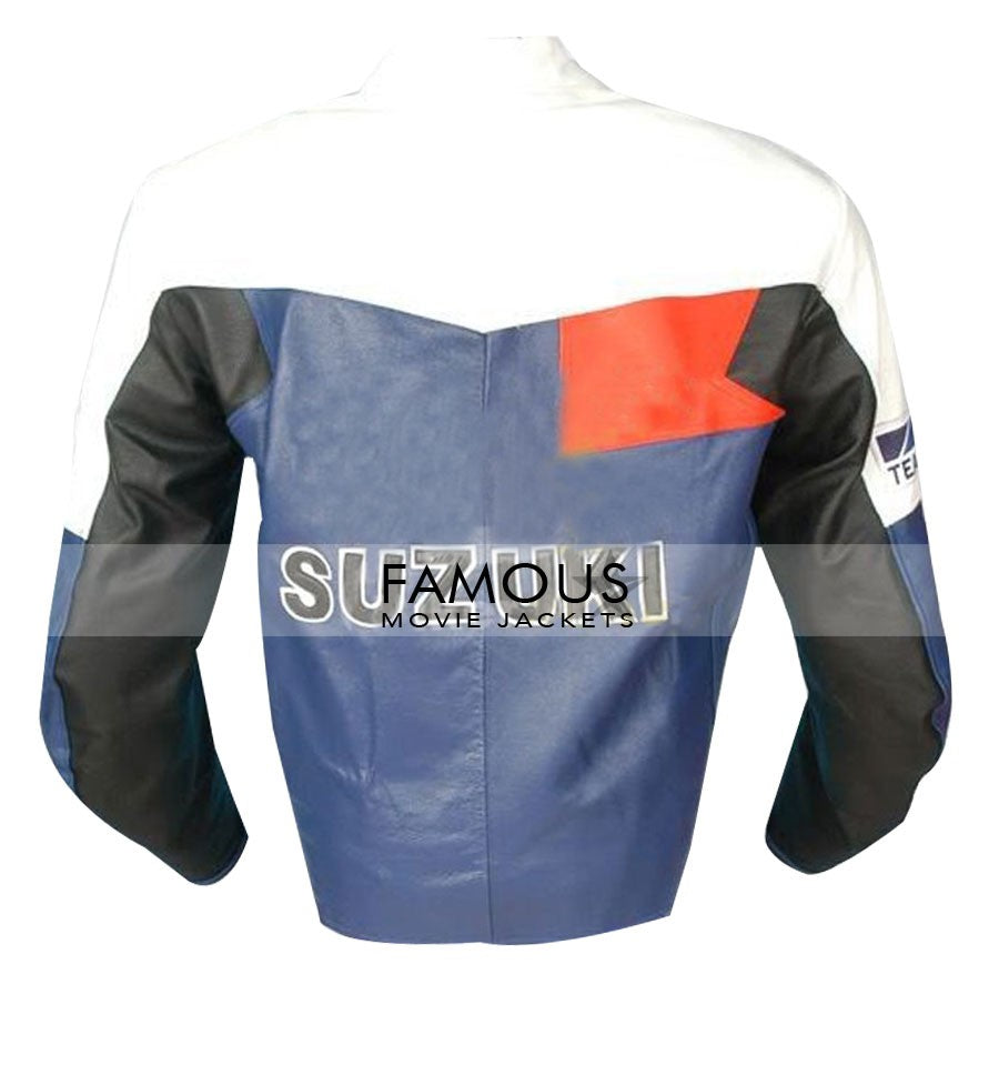 Black & Blue Suzuki Biker Racing Jacket