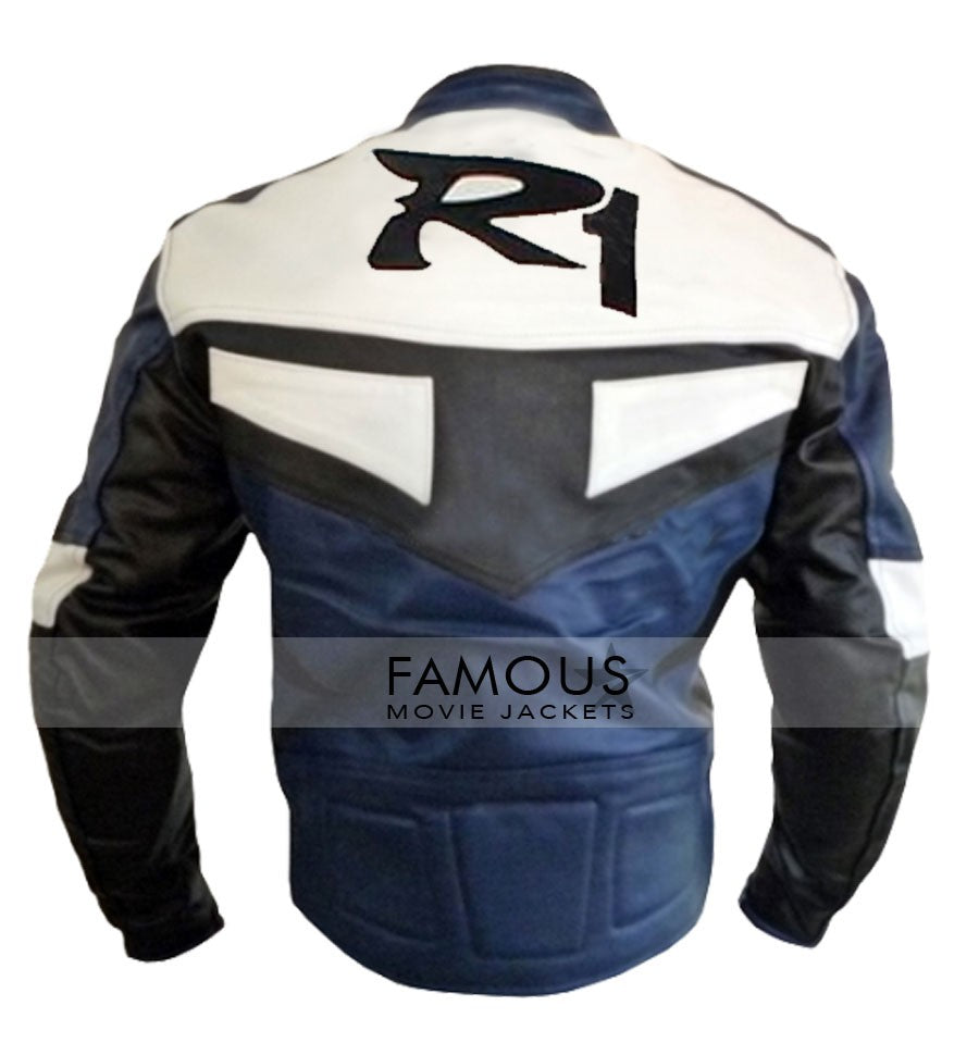 R1 Yamaha Blue/White Motorcycle Jacket