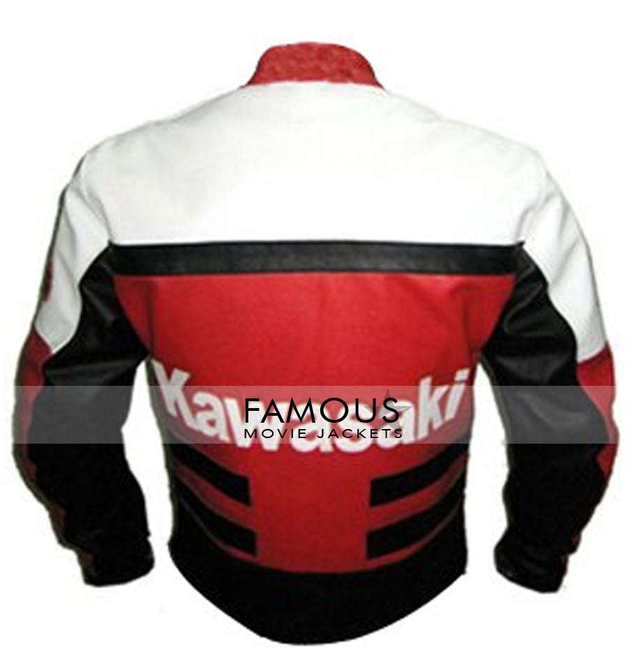 Kawasaki Red & White Motorcycle Racing Jacket