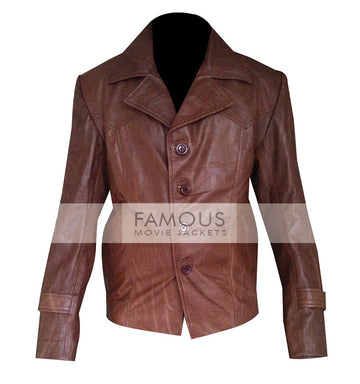 70's Style Brown Leather Jacket For Men