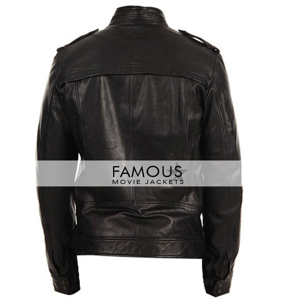 Justin Timberlake Black Leather Jacket