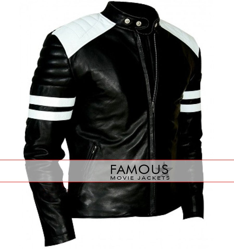 Fight Club Brad Pitt Black/White Mayhem Jacket