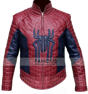 Spiderman Inspired Red Leather Jacket Costume