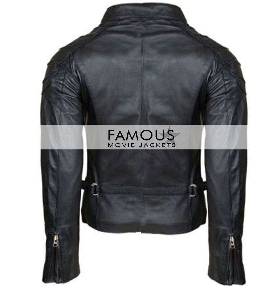 Wanted Angelina Jolie (Fox) Black Biker Leather Jacket