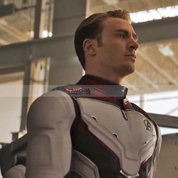 AVENGERS ENDGAME WHITE UNIFORM LEATHER JACKET