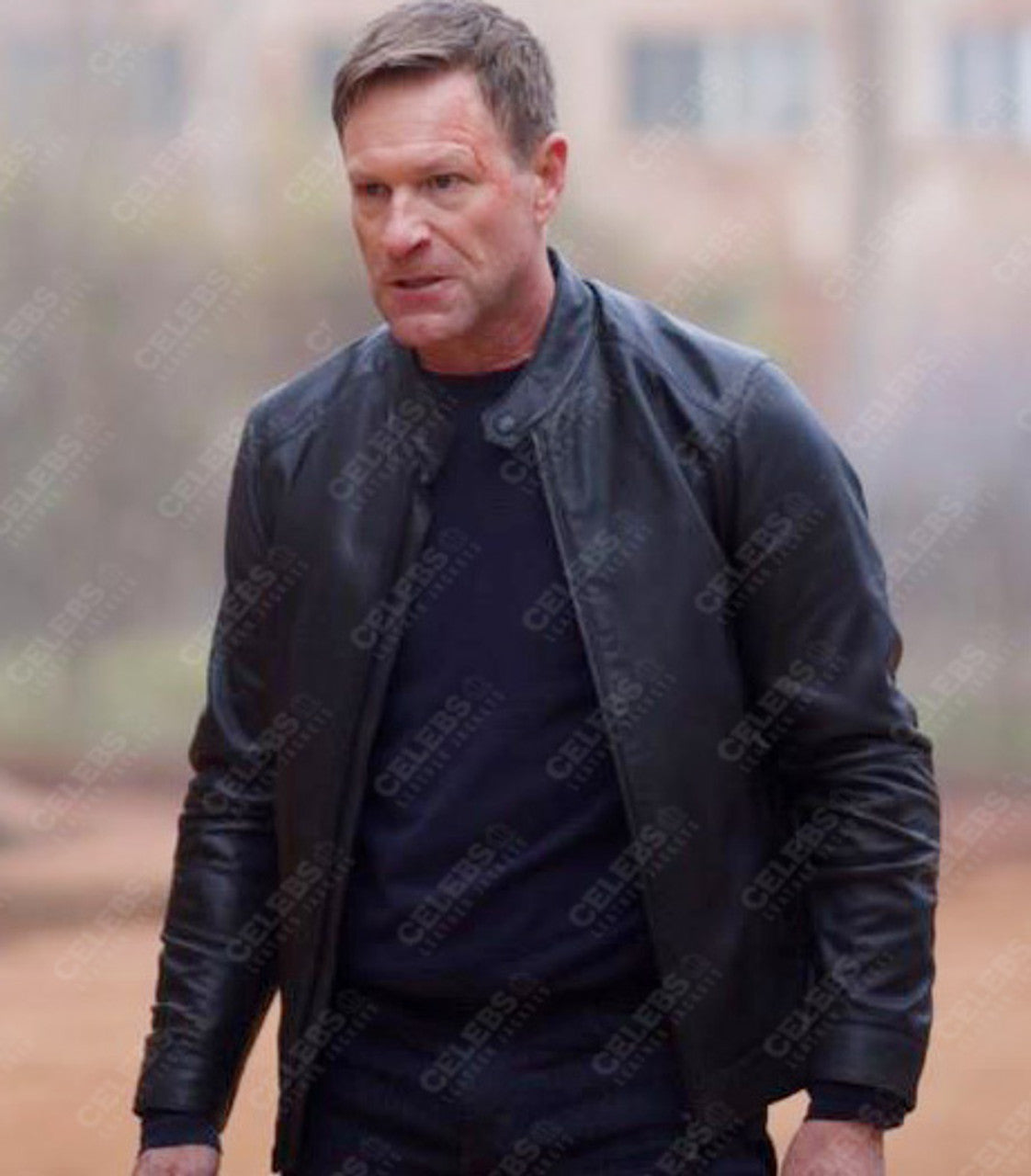 Aaron Eckhart Chief of Station 2024 Leather Jacket