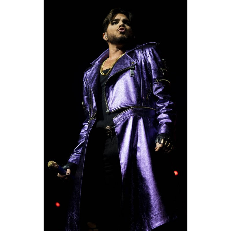 Purple Leather Coat