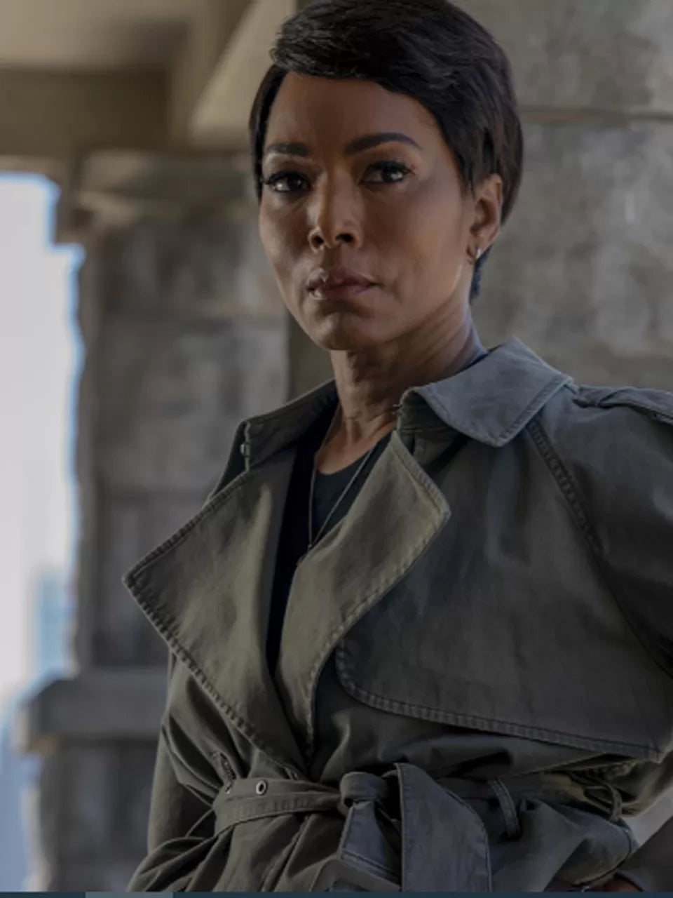 Angela Bassett 9-1-1 Athena Grant Green Cotton Jacket