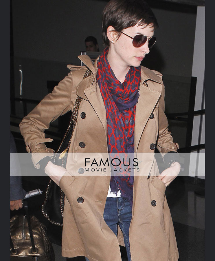 Anne Hathaway Brown Trench Coat