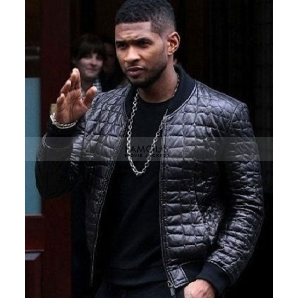 Aubrey Drake Black Quilted Bomber Leather Jacket